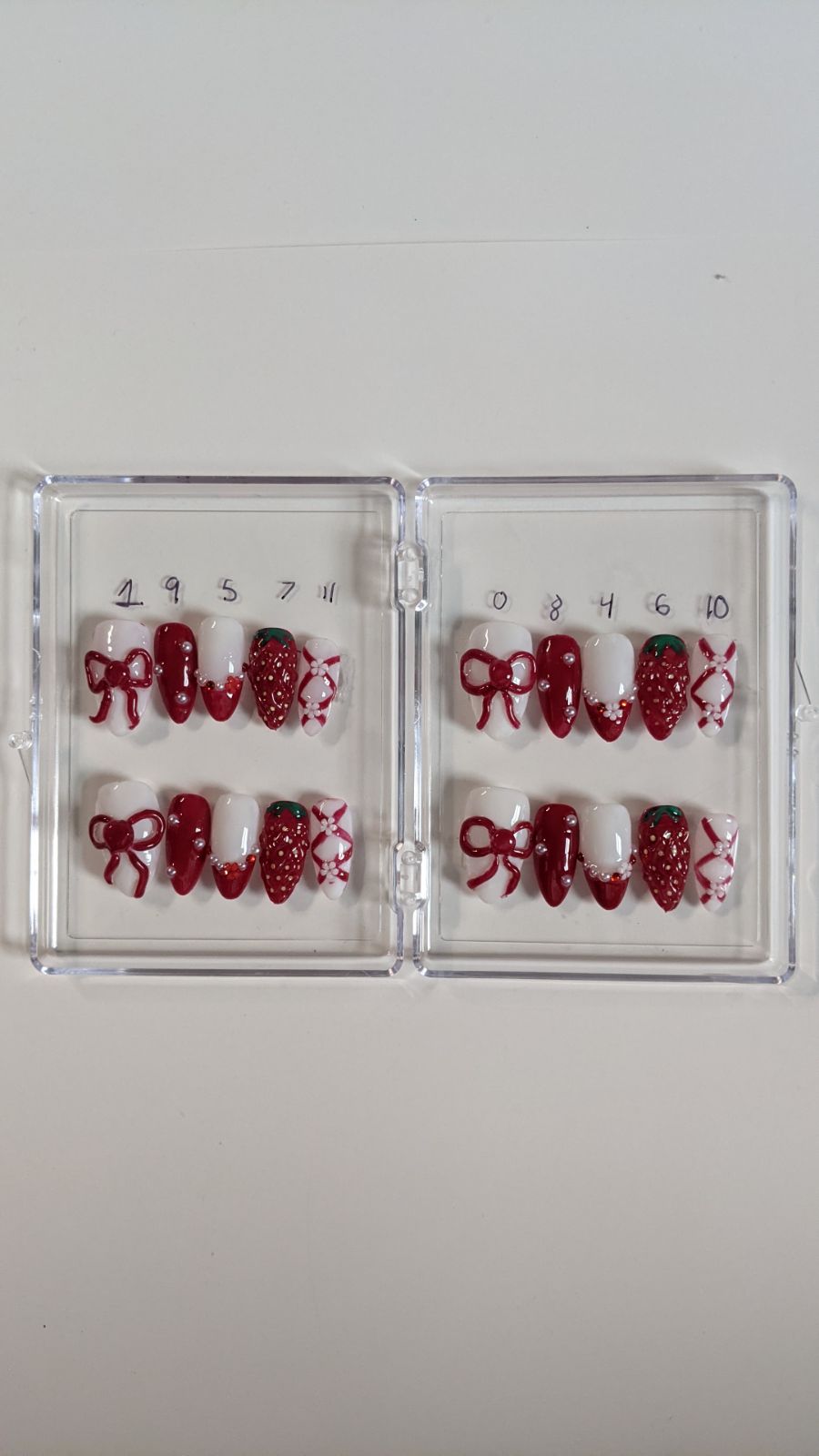 Strawberry Shortcake Nails | Medium Almond Length