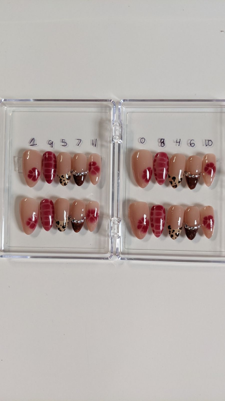 Blooming Press-On Nails | Medium Almond Length