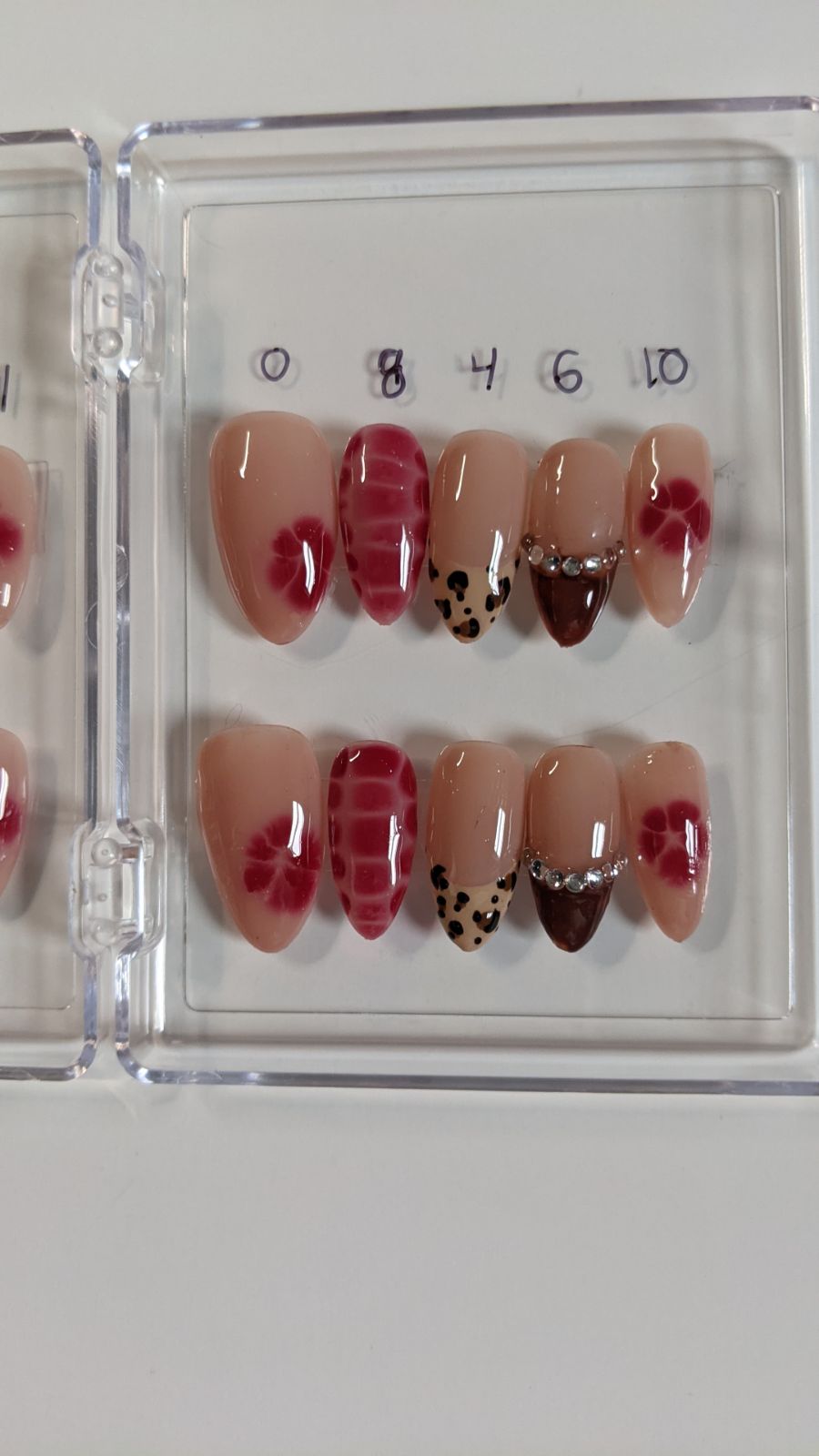 Blooming Press-On Nails | Medium Almond Length