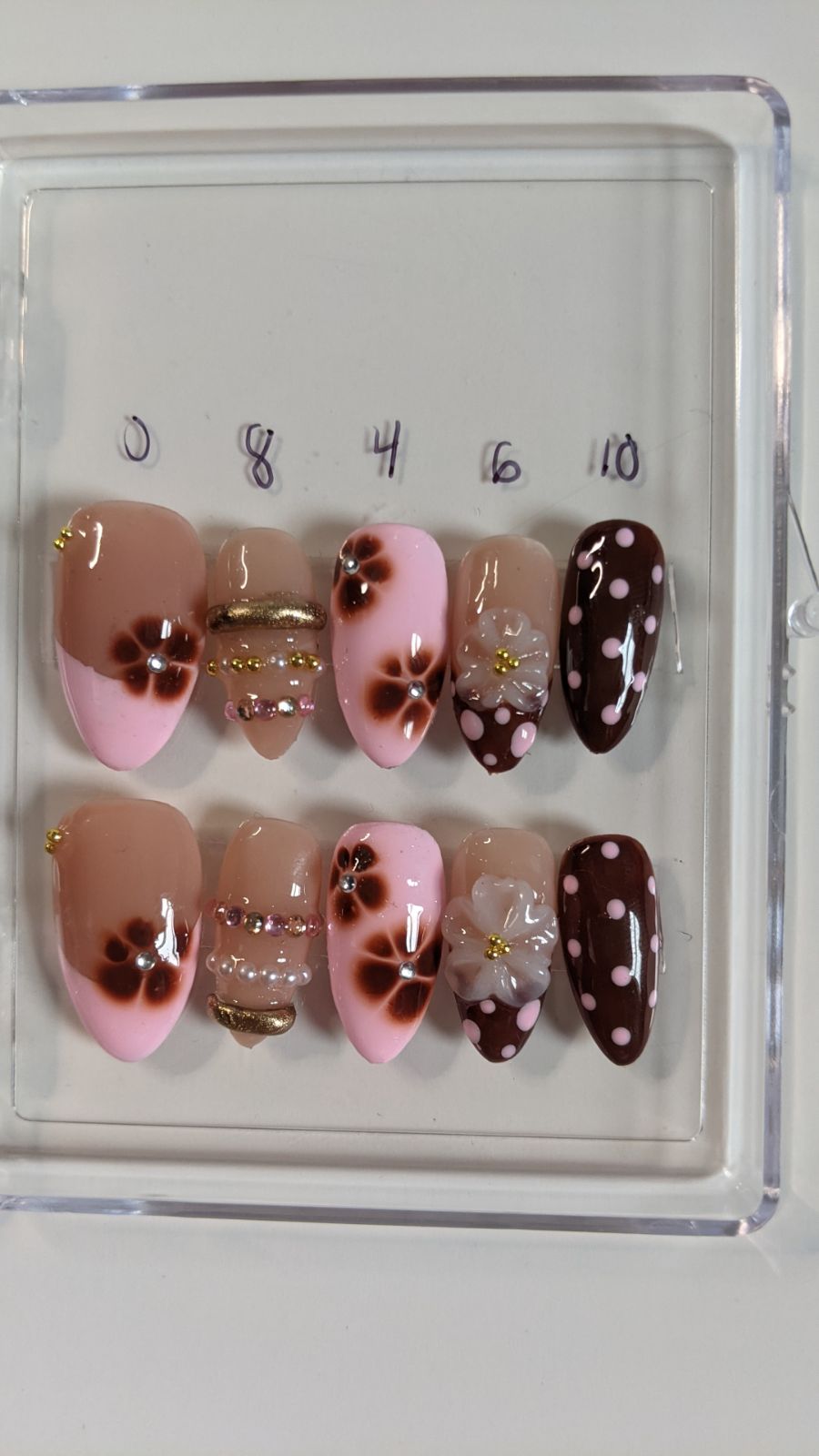 Dotted Daydream Press-On Nails | Medium Almond Length