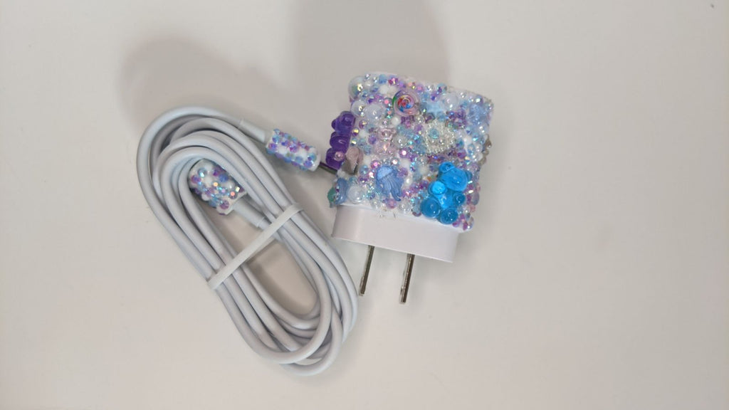 Purple Bedazzled Phone Charger Cord | Glam Accessories