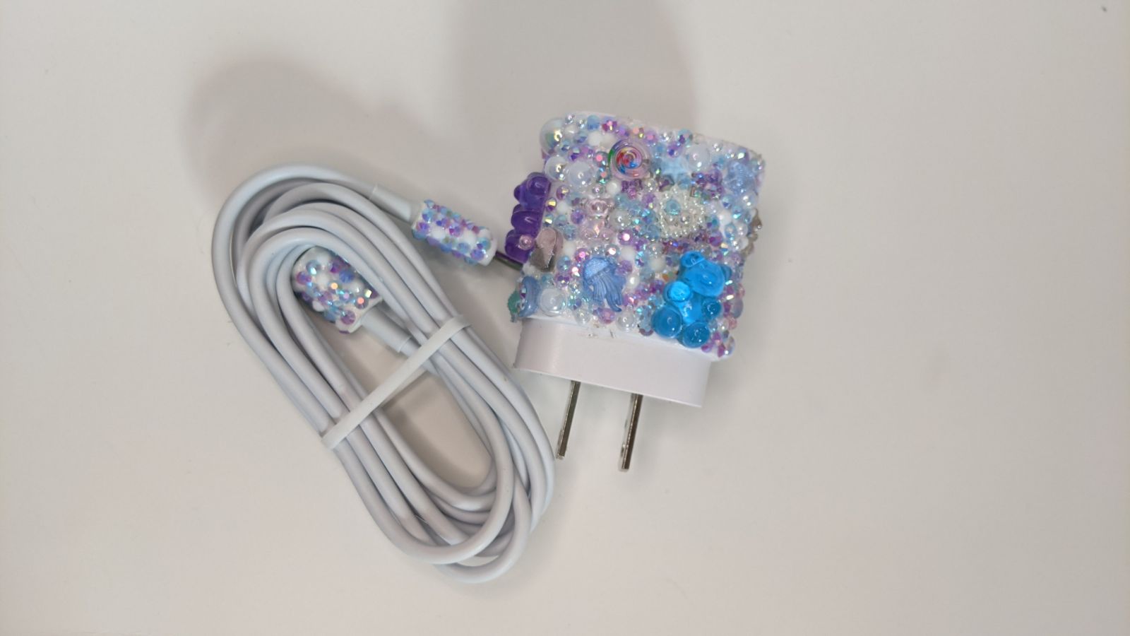 Purple Bedazzled Phone Charger Cord | Glam Accessories
