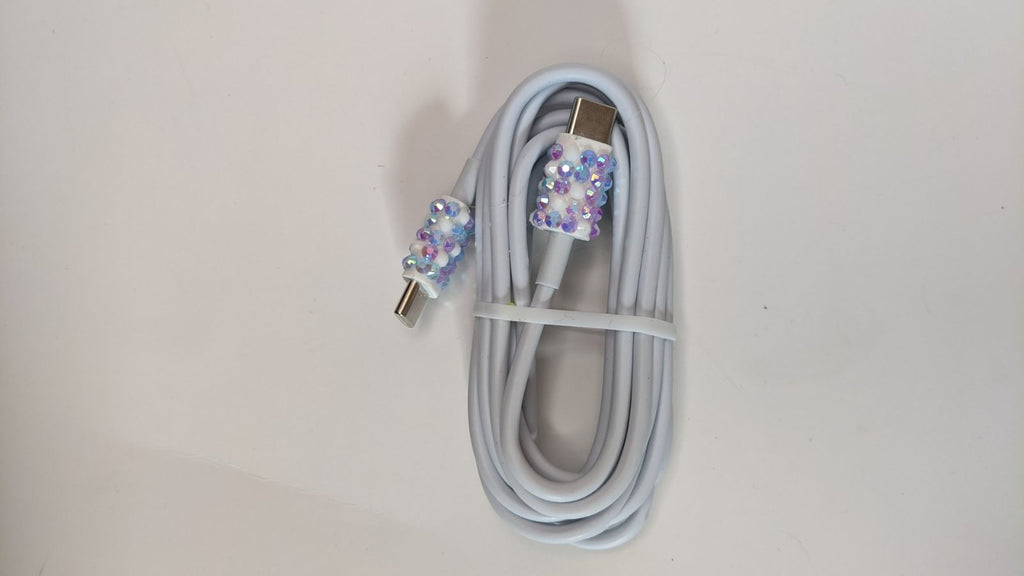Purple Bedazzled Phone Charger Cord | Glam Accessories