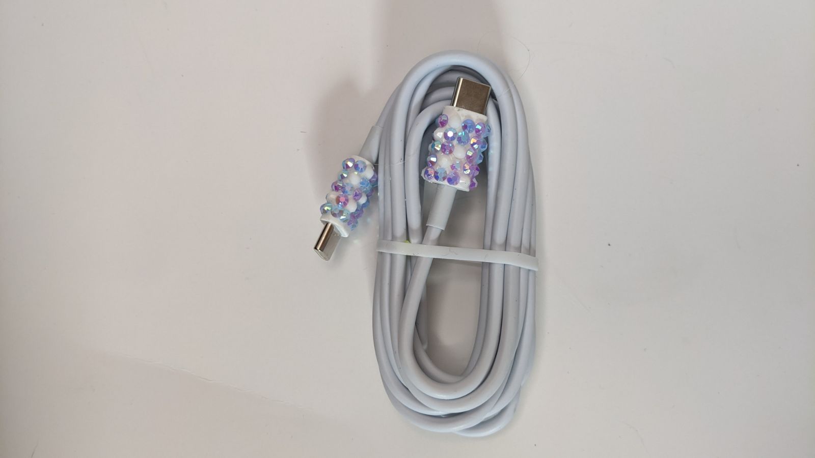 Purple Bedazzled Phone Charger Cord | Glam Accessories