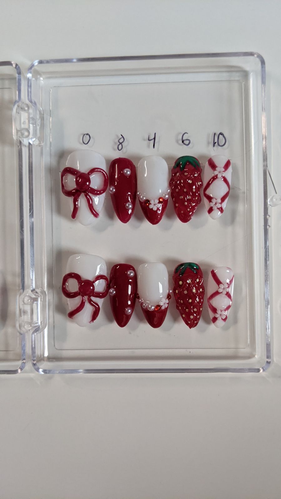 Strawberry Shortcake Nails | Medium Almond Length